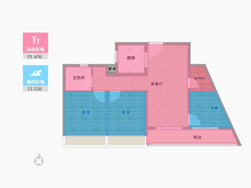 浙江省-舟山市-绿城·梧桐园-80.00-户型库-动静分区