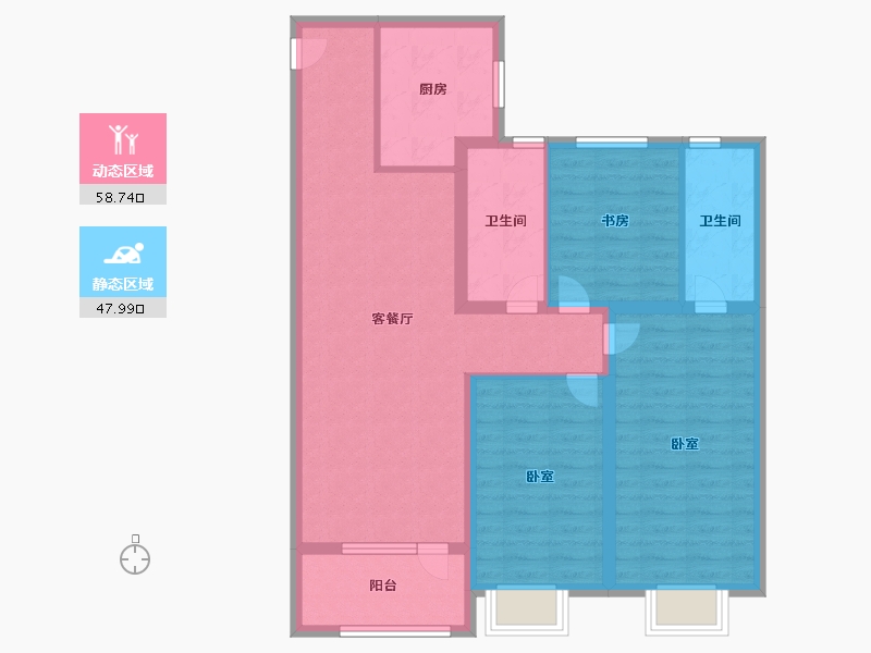 山东省-青岛市-青特星城-94.99-户型库-动静分区