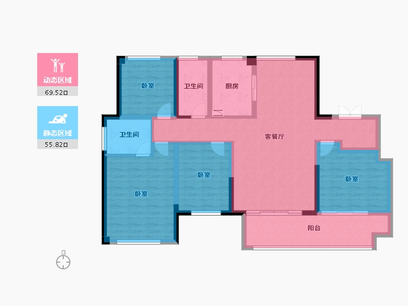 福建省-泉州市-龙湖春江郦城-111.75-户型库-动静分区