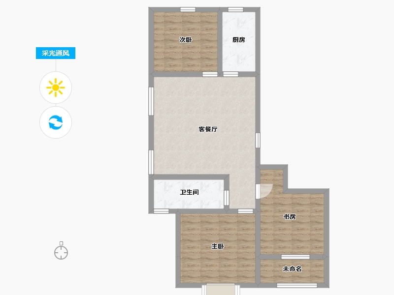 山东省-青岛市-岛里天成-84.77-户型库-采光通风