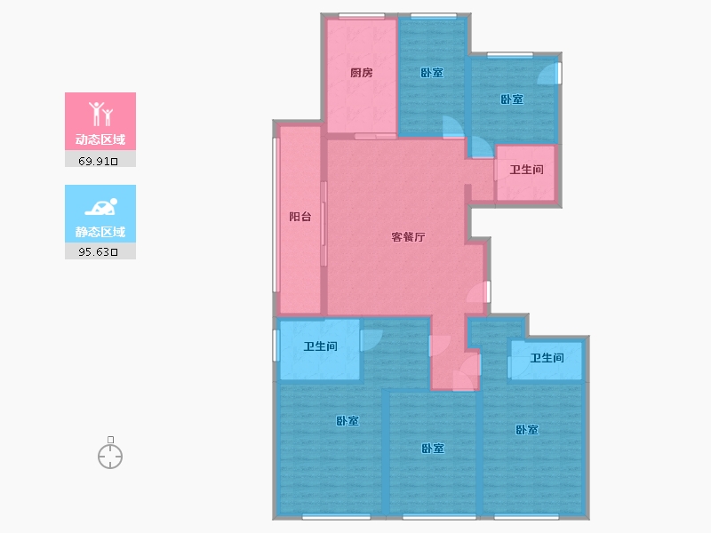 浙江省-杭州市-信达滨江壹品-149.74-户型库-动静分区