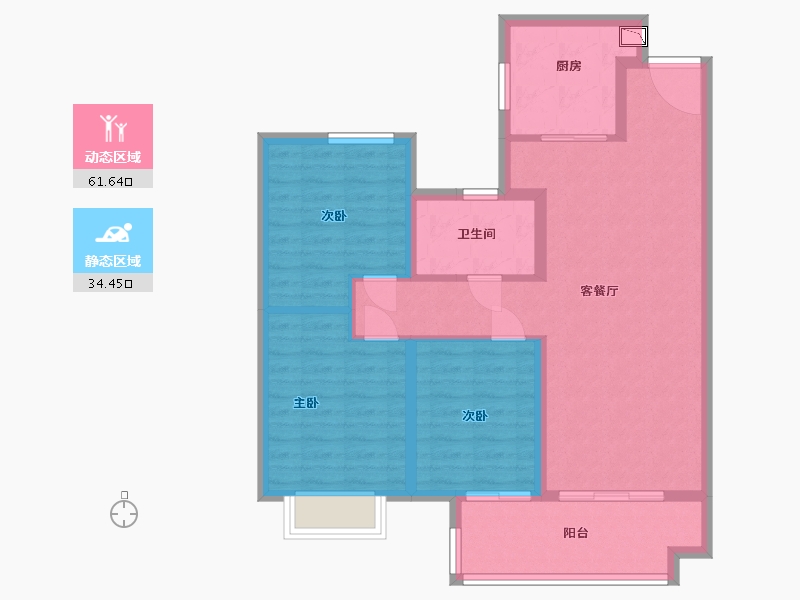 安徽省-合肥市-保利和光尘樾-86.00-户型库-动静分区