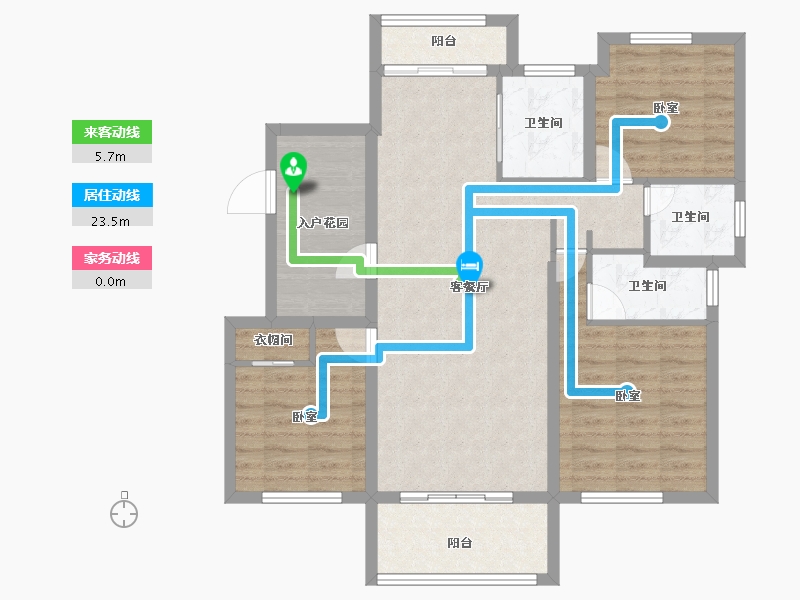 安徽省-芜湖市-紫约拉菲庄园-96.76-户型库-动静线