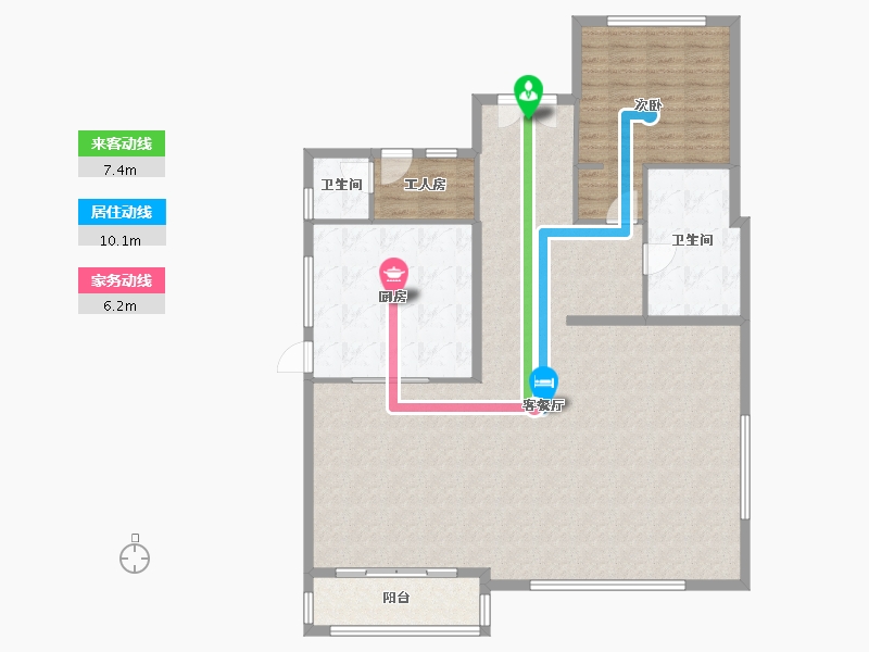 甘肃省-兰州市-碧桂园城市花园-133.11-户型库-动静线