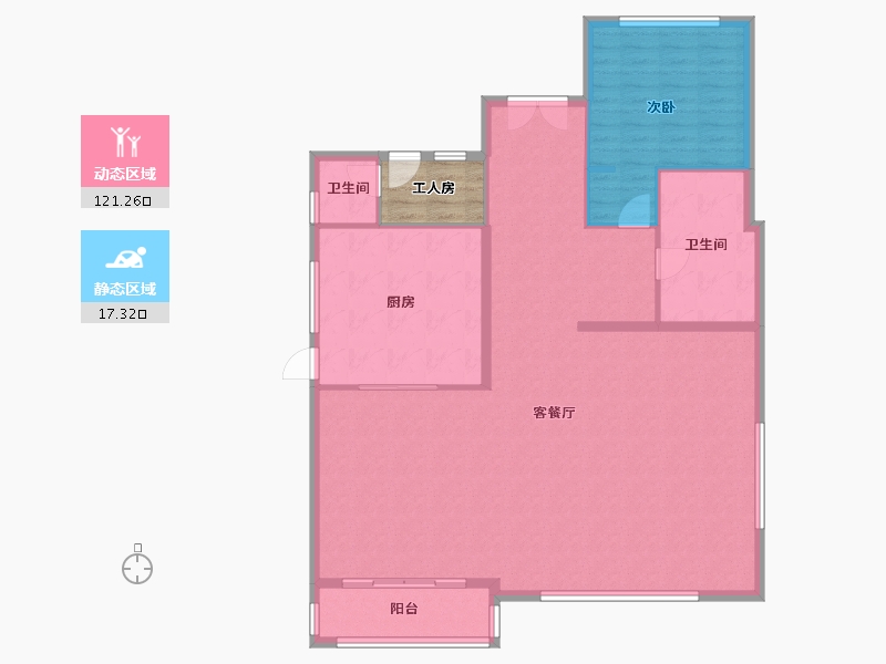 甘肃省-兰州市-碧桂园城市花园-133.11-户型库-动静分区