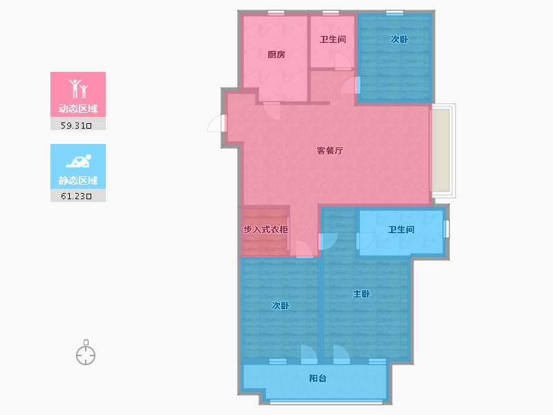 山东省-青岛市-海尔产城创东方文华-108.00-户型库-动静分区