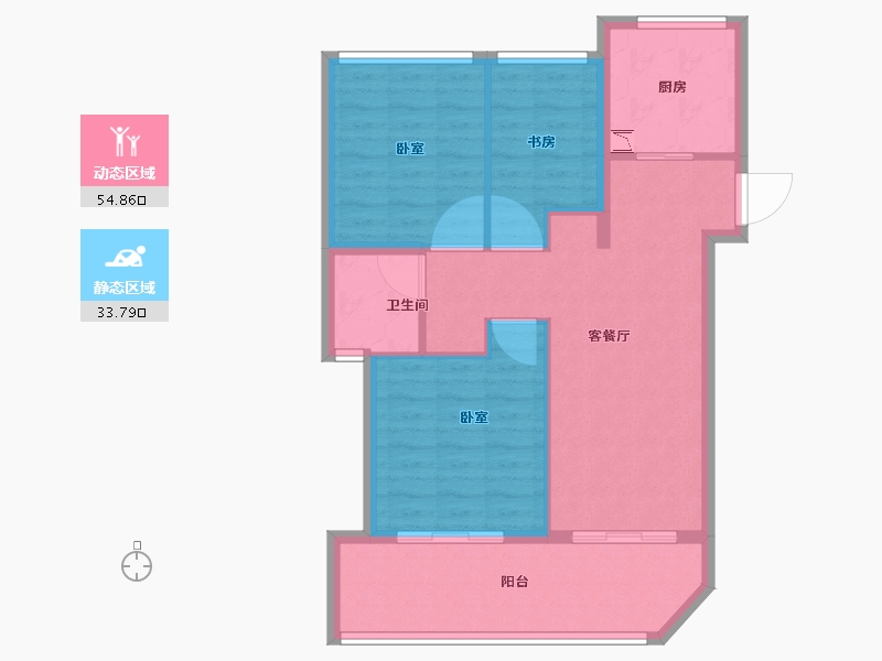 浙江省-舟山市-绿城·梧桐园-80.00-户型库-动静分区