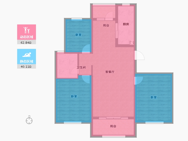 山东省-青岛市-海达如意金岸3号-92.01-户型库-动静分区