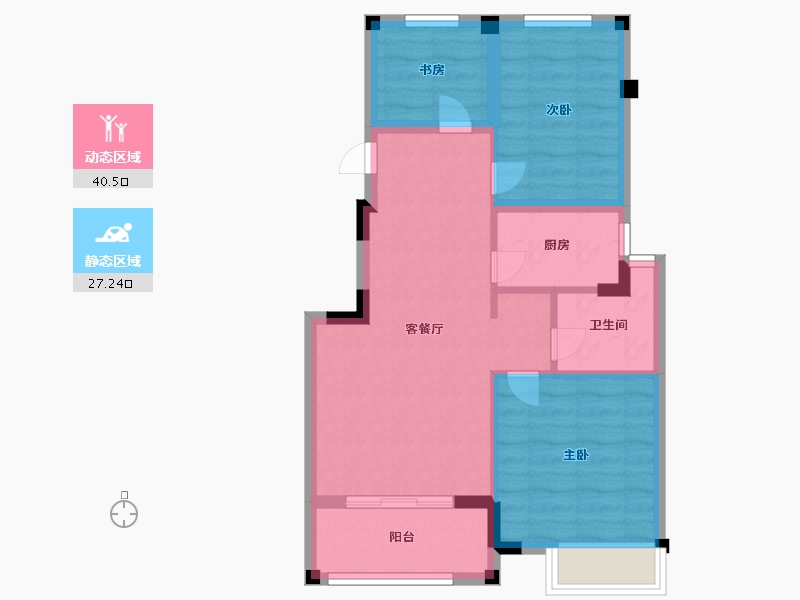 福建省-厦门市-碧桂园山湖海-59.99-户型库-动静分区