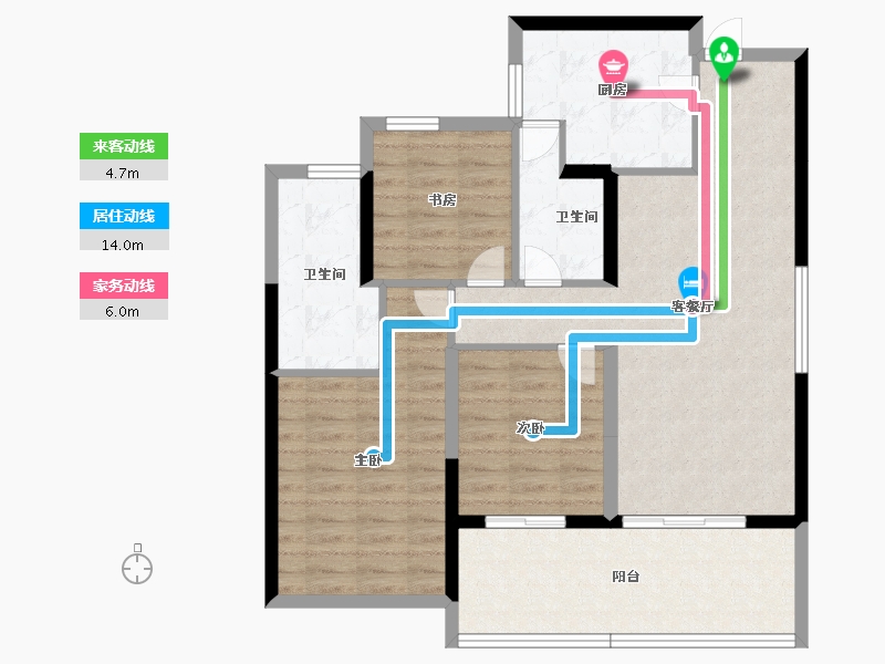 浙江省-杭州市-绿城春风金沙-91.82-户型库-动静线