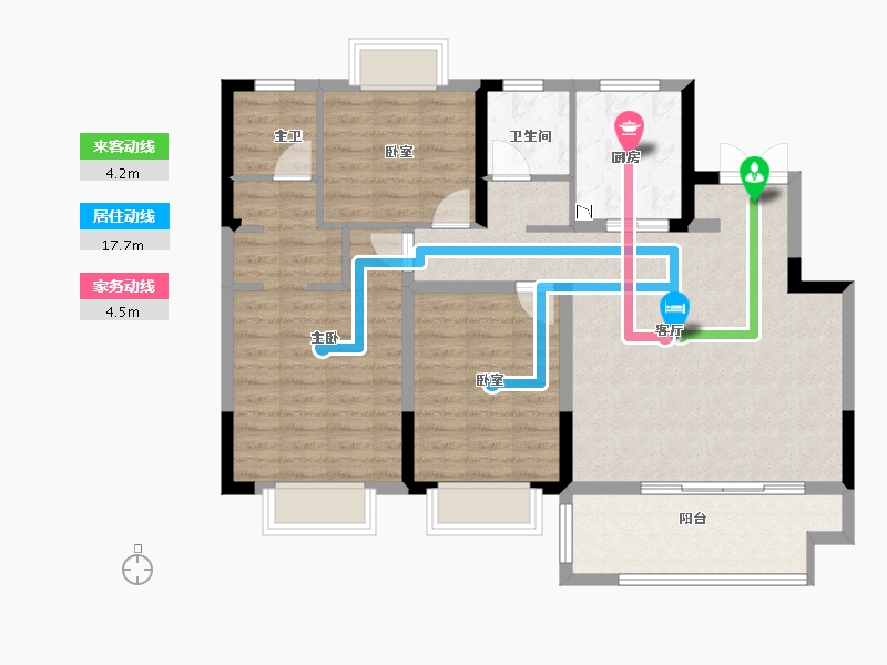 江苏省-盐城市-国投欧亚金麟府-96.97-户型库-动静线