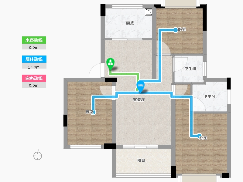 浙江省-丽水市-德光德锦苑-78.78-户型库-动静线