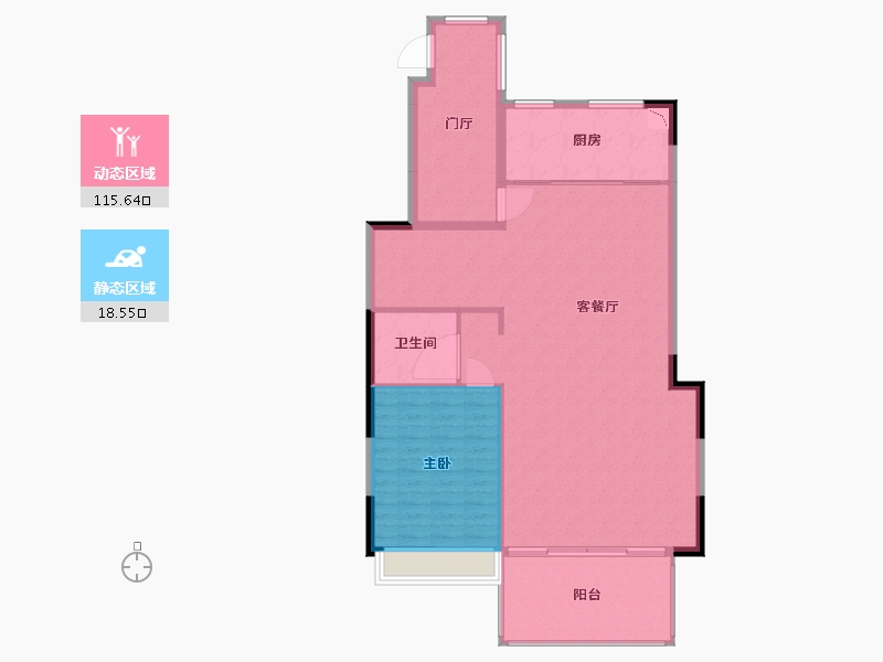 福建省-厦门市-国贸远洋天和-125.22-户型库-动静分区