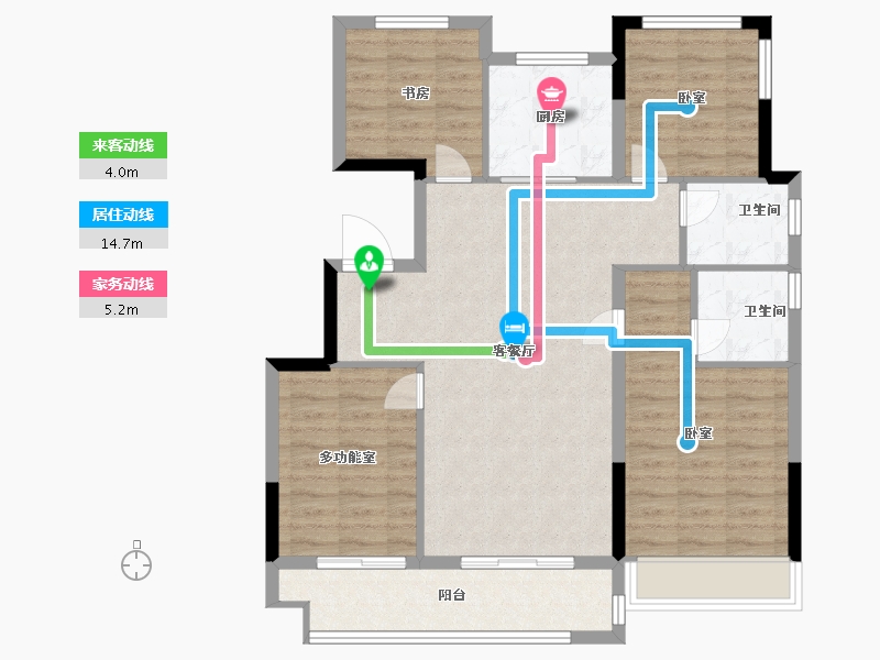 浙江省-温州市-石榴玉兰湾-98.00-户型库-动静线