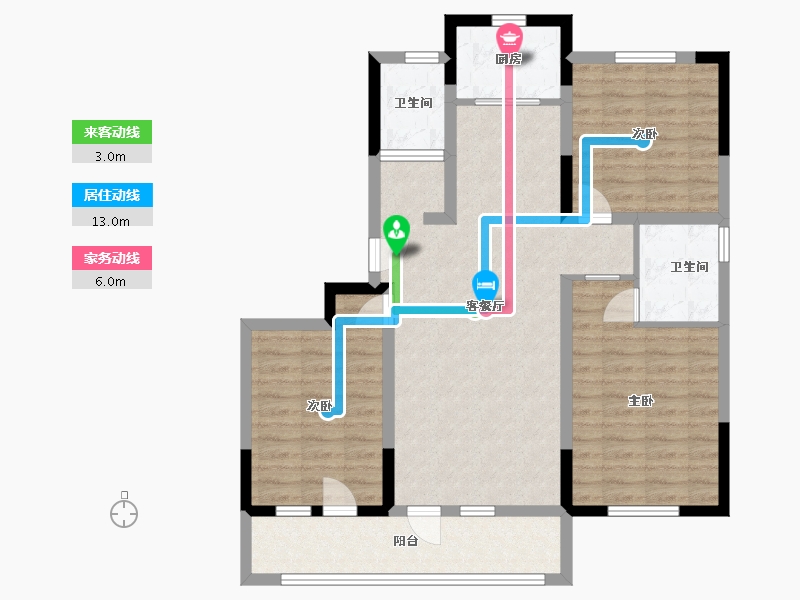 山东省-青岛市-清华凤凰园-92.00-户型库-动静线