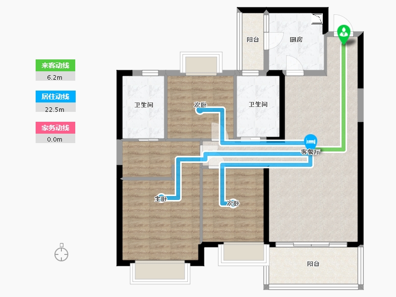 福建省-福州市-福清恒大御府-99.00-户型库-动静线