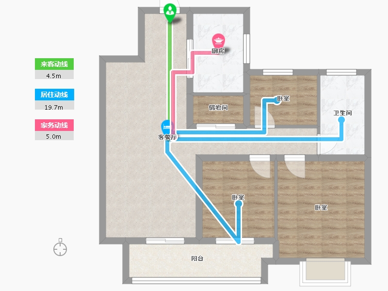 江苏省-镇江市-融创·悦秀园-79.33-户型库-动静线