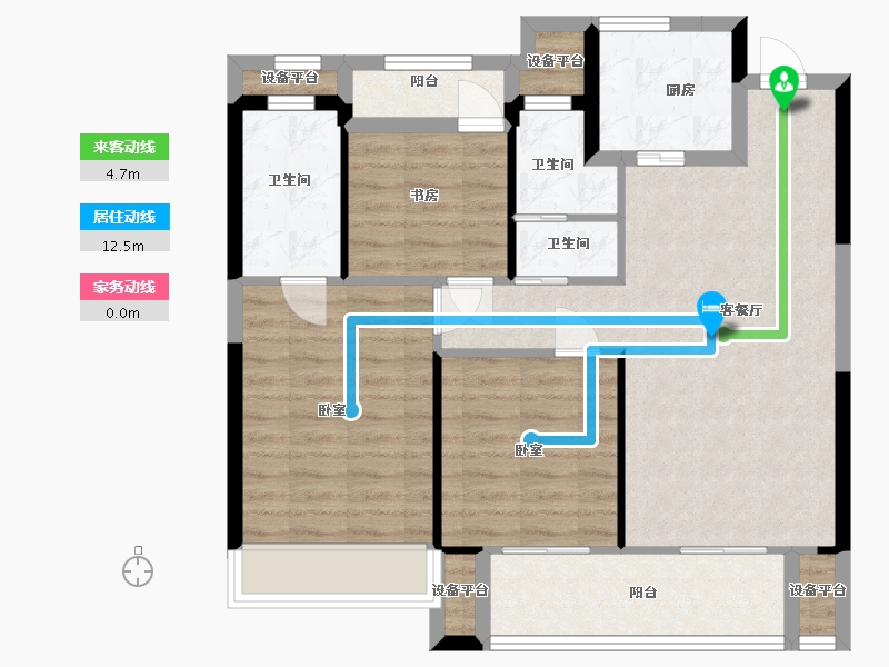 浙江省-温州市-金科中南未来都会-84.00-户型库-动静线