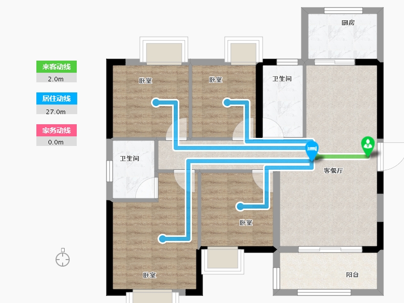 福建省-泉州市-南益阳江春晓-84.00-户型库-动静线