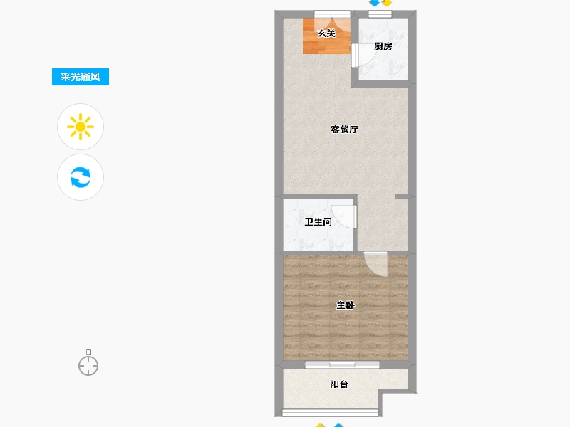 安徽省-阜阳市-绿地太平湖-50.00-户型库-采光通风