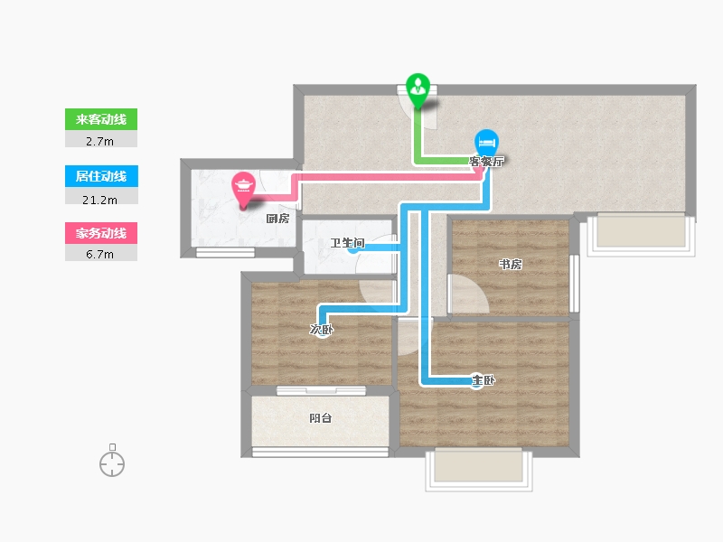 福建省-南平市-新城中心御峰-72.00-户型库-动静线