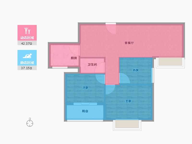 福建省-南平市-新城中心御峰-72.00-户型库-动静分区