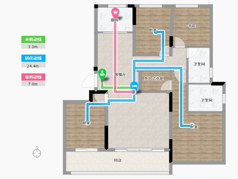 浙江省-绍兴市-融创绍兴壹号院-121.22-户型库-动静线