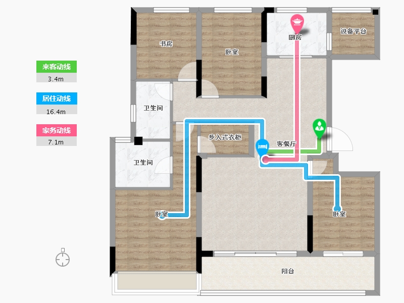 浙江省-绍兴市-融创绍兴壹号院-123.31-户型库-动静线