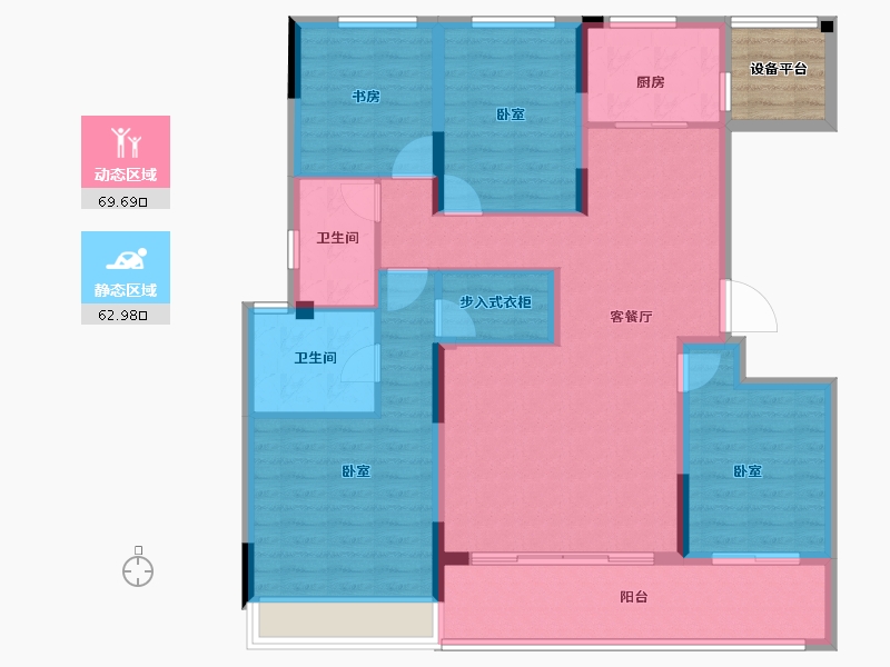 浙江省-绍兴市-融创绍兴壹号院-123.31-户型库-动静分区