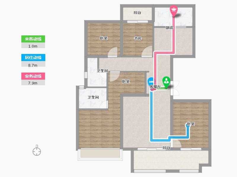 安徽省-芜湖市-和顺新视界-108.95-户型库-动静线