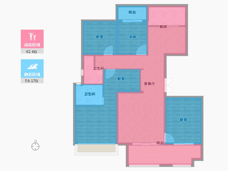 安徽省-芜湖市-和顺新视界-108.95-户型库-动静分区