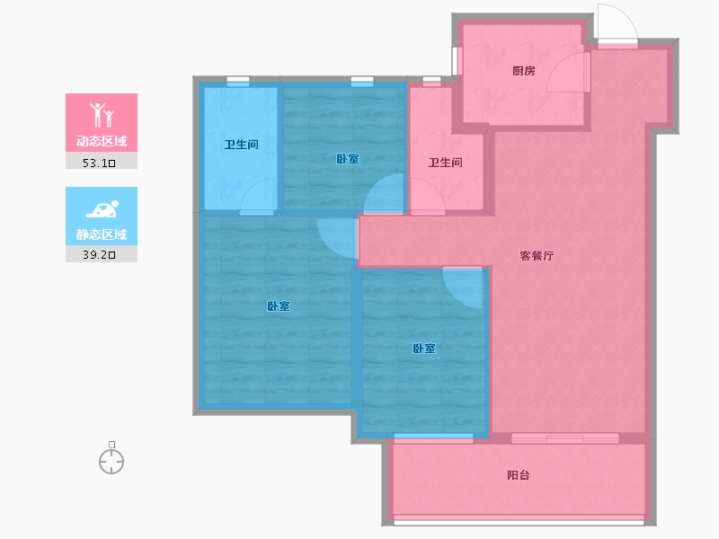 安徽省-芜湖市-和顺新视界-82.97-户型库-动静分区