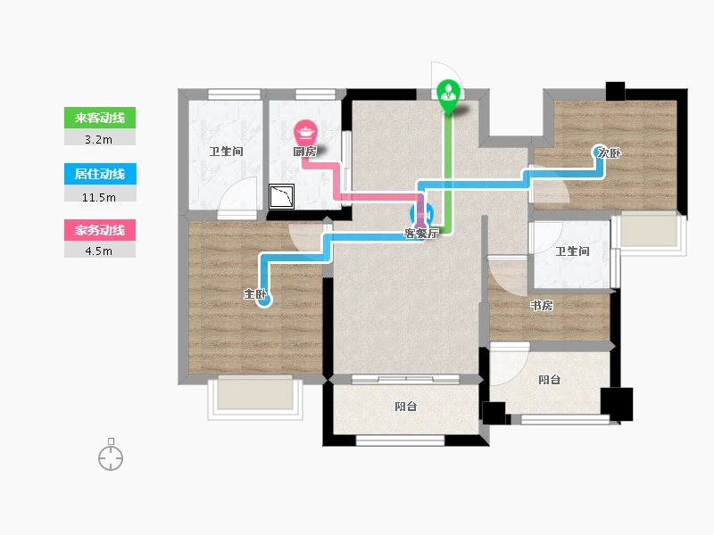 福建省-厦门市-厦门紫云府-71.20-户型库-动静线