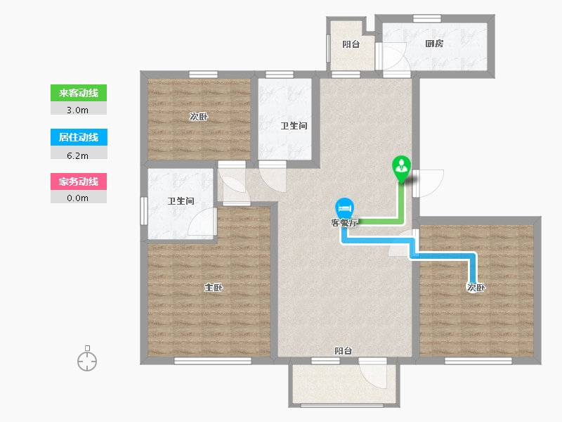 山东省-青岛市-兴源巴黎城-107.41-户型库-动静线