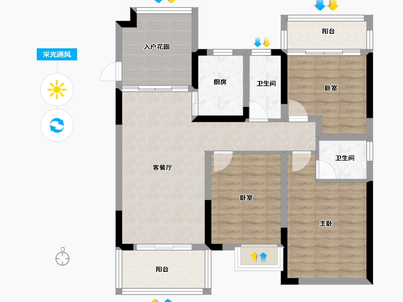 江西省-上饶市-荣盛雲溪府-89.00-户型库-采光通风