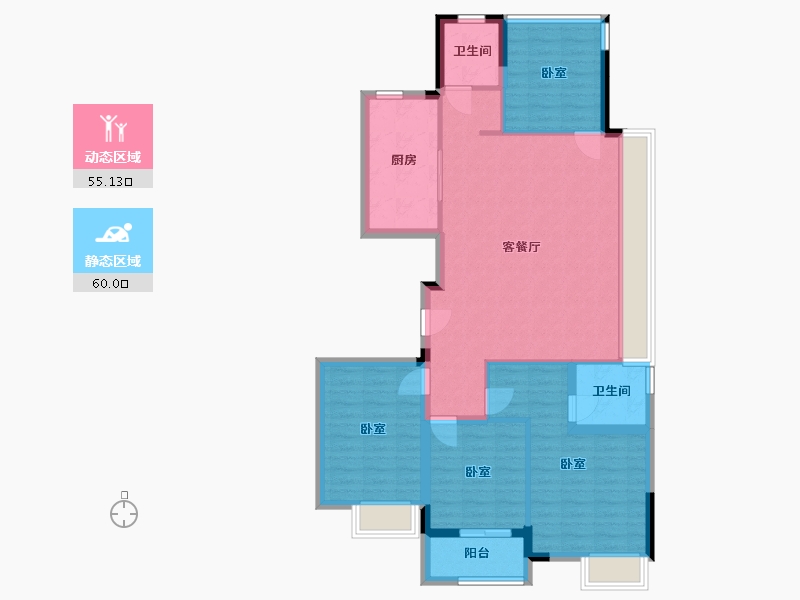 浙江省-湖州市-大家仁皇府（乐山）-103.95-户型库-动静分区