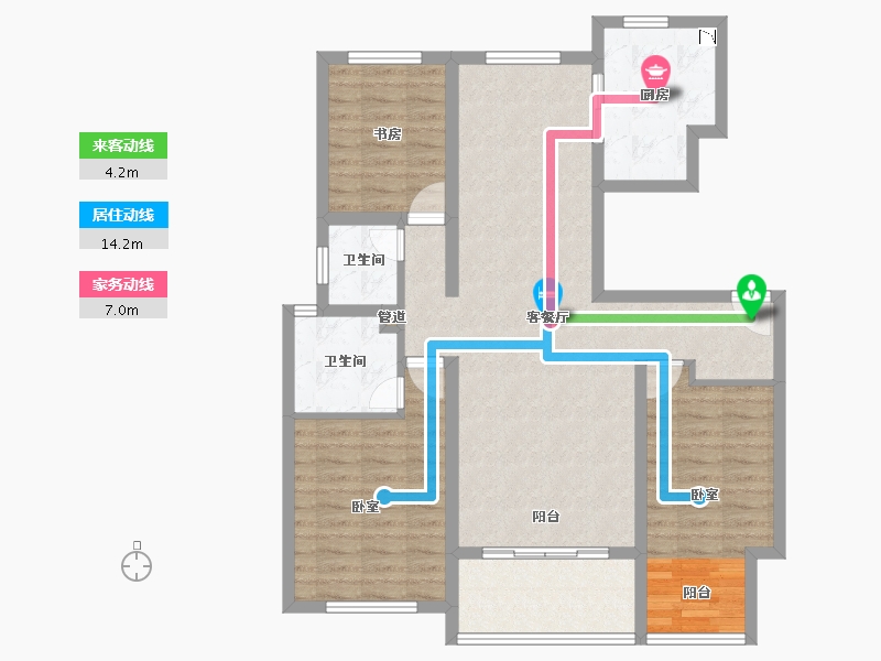 山东省-青岛市-天泰时光印象-100.01-户型库-动静线