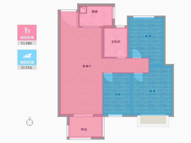 安徽省-合肥市-大富鸿学府-76.00-户型库-动静分区