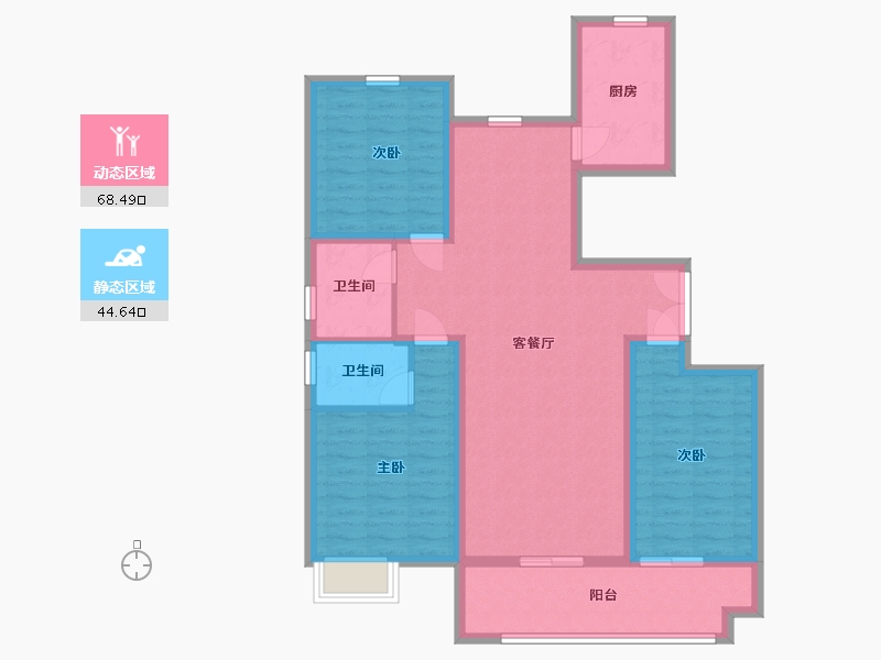 山东省-青岛市-润锦中央美地-101.24-户型库-动静分区