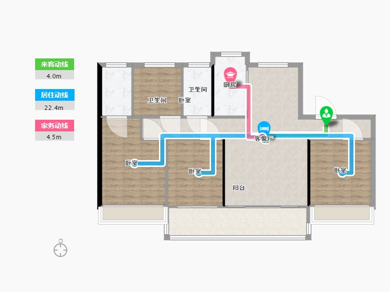 浙江省-温州市-碧桂园文澜豪庭-112.01-户型库-动静线