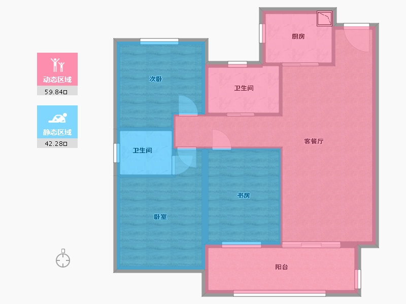 安徽省-合肥市-大富鸿学府-92.00-户型库-动静分区