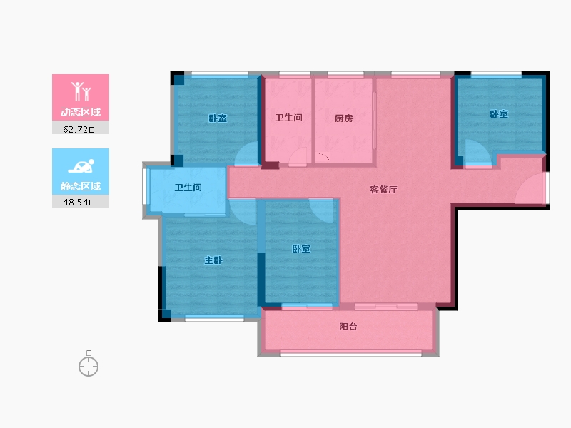 福建省-泉州市-龙湖春江郦城-99.65-户型库-动静分区