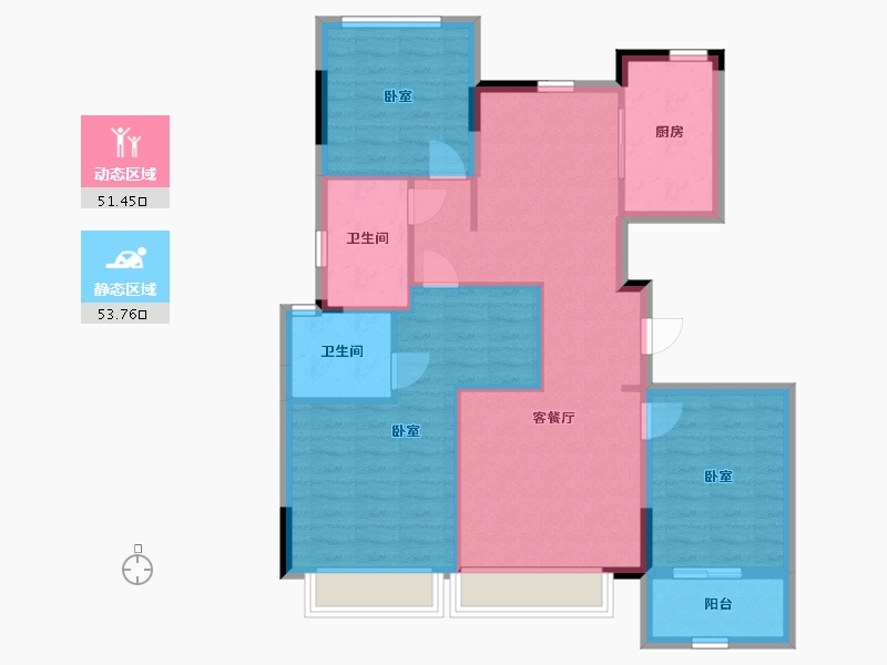 浙江省-湖州市-大家仁皇府（乐山）-94.87-户型库-动静分区