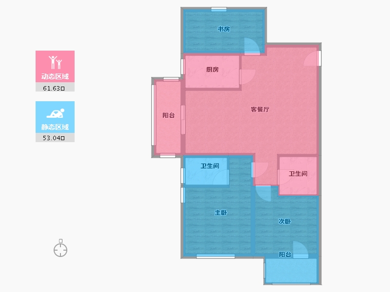 山东省-青岛市-兴源巴黎城-103.50-户型库-动静分区