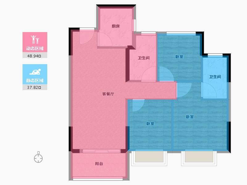 浙江省-嘉兴市-玖龙府-78.10-户型库-动静分区