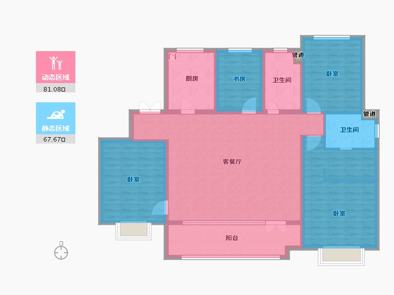 山东省-青岛市-海尔产城创云玺-134.00-户型库-动静分区