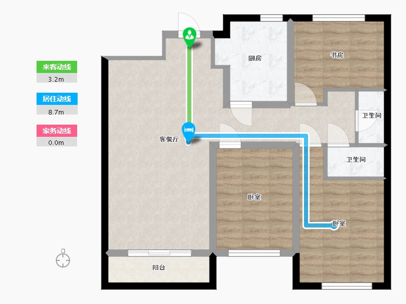 宁夏回族自治区-银川市-领东悦邸-80.94-户型库-动静线