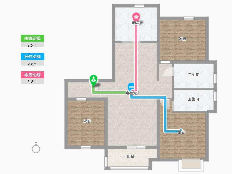 山东省-青岛市-鲁商中央公馆-108.00-户型库-动静线