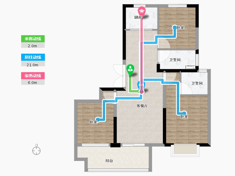 浙江省-丽水市-华融龙璟台-90.01-户型库-动静线