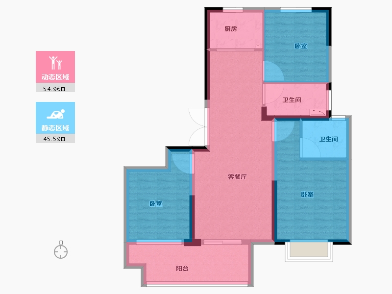 浙江省-丽水市-华融龙璟台-90.01-户型库-动静分区